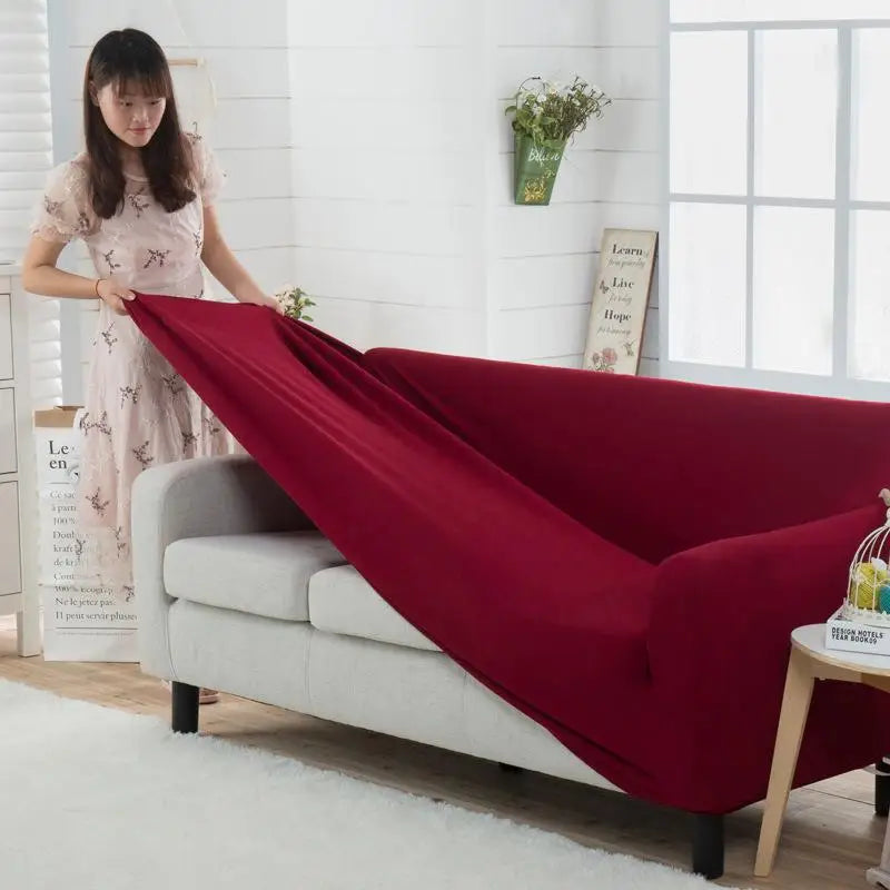Simple Knitted Elastic Full Cover Combination Sofa Cover Guangfei Changaofa Cuion Pure Color Cloth Art Home Dustproof